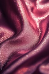 Poster - Close-up of luxurious pink fabric with shimmering texture and soft folds.