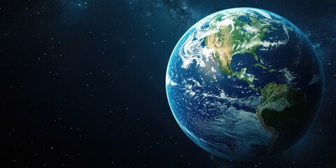 Wall Mural - Earth from Space with Stars