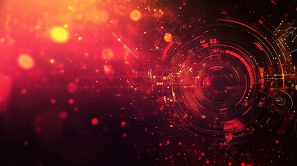 Poster - Digital Abstract Background with Blending Colors and Light Effects