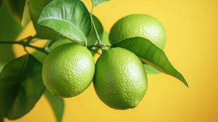 Sticker - Two limes hanging from tree branch