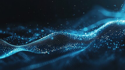Poster - Abstract Futuristic Energy Wave Design with Technology Elements