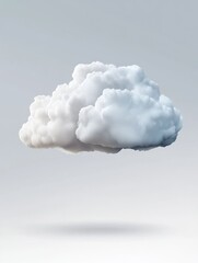 Poster - Cloud Service Concept Isolated on grey Gradient. Background. Vector Illustration EPS 10.