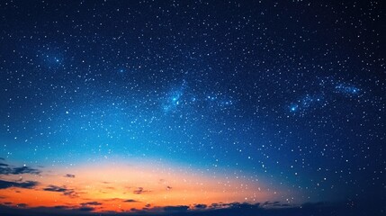 Wall Mural - sunset with stars