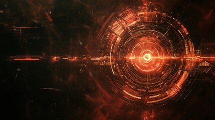 Poster - Abstract Digital Interface with High-Tech Patterns and Textures