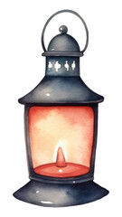 Poster - PNG Lamp lantern candle illuminated.