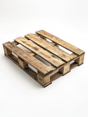 Canvas Print - Wooden Pallet on White Surface