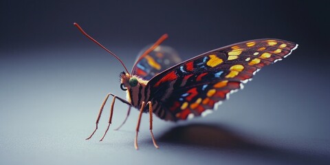 Poster - Close-up of butterfly on table