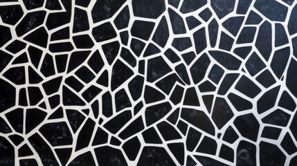Poster - abstract geometric background polygon shaped black white silver
