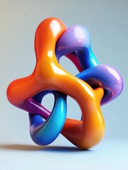 Poster - Vibrant 3D Clay Network Icon, an engaging and colorful representation of connectivity, ideal for dynamic marketing and digital communication contexts.