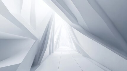 Poster - abstract white and gray hexagon technology lines background. abstract white and grey color hexagonal
