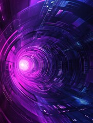 Poster - a abstract purple technology background