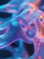 Poster - abstract connections on blue background. tech concept. 3d rendering