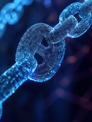 Poster - Blockchain technology futuristic hud background with blockchain polygon peer to peer network. Global cryptocurrency blockchain business banner concept.