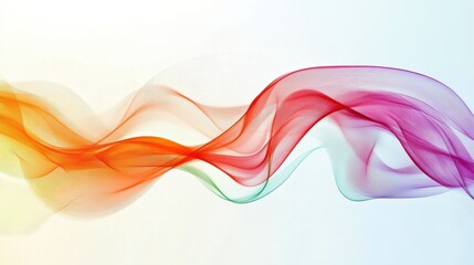 Poster - Colorful abstract flowing wave lines background for keynote or presentation design