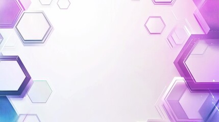 Poster - Vector banner design, white background with hexagon pattern