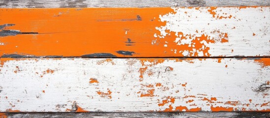 Poster - distressed wood grain texture with white and orange hues perfect for creative design applications an