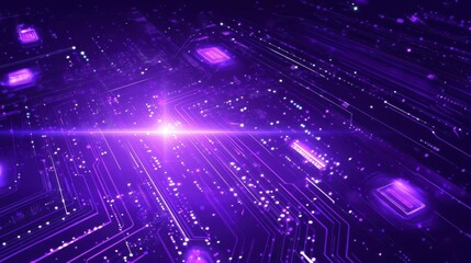 Poster - a abstract purple technology background
