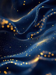Wall Mural - abstract dark bleu background with gold particles, christmas or new year background. beautiful backg