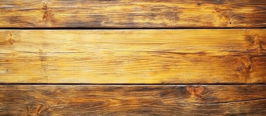 Poster - Golden yellow wooden panel background with natural grain patterns perfect for creative photography and design projects