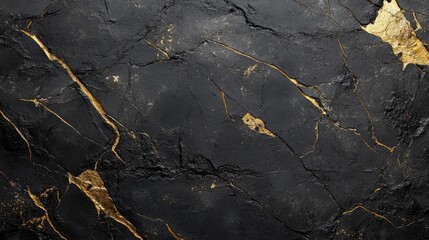 Poster - Elegant Gray Marble Texture with Gold Veins Ideal for Modern Design Backgrounds and Luxury Branding Projects