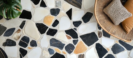 Poster - Decorative tile with gravel pattern for contemporary home interiors enhancing modern aesthetic and design versatility