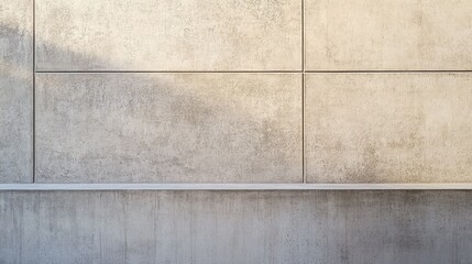 Poster - Modern gray plaster wall with stylish grout lines and subtle texture for contemporary architectural design backgrounds