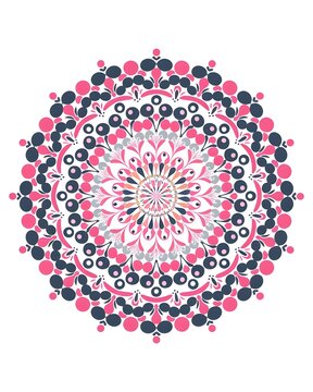 Beautiful colorful mandala art design vector isolated on white background, Simple and creative mandala design