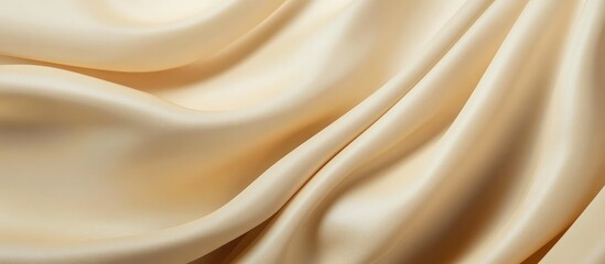 Poster - Elegant beige fabric draping with a smooth texture perfect for product showcases and interior design applications