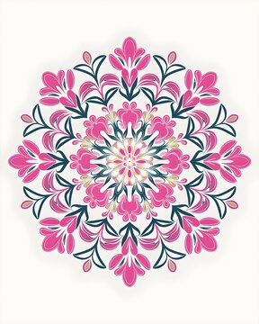 Beautiful colorful mandala art design vector isolated on white background, Simple and creative mandala design