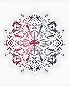 Beautiful colorful mandala art design vector isolated on white background, Simple and creative mandala design