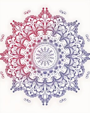 Beautiful colorful mandala art design vector isolated on white background, Simple and creative mandala design