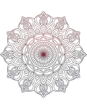 Beautiful colorful mandala art design vector isolated on white background, Simple and creative mandala design