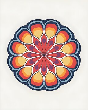 Beautiful colorful mandala art design vector isolated on white background, Simple and creative mandala design