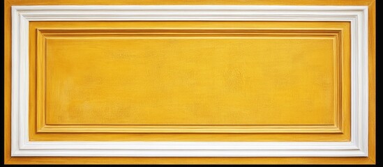 Poster - Golden yellow wooden panel background with white trim perfect for creative design projects and artistic presentations