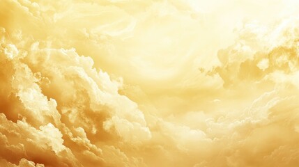 Poster - Golden sky with soft white clouds perfect for backgrounds and wallpapers ideal for design and artistic texture applications