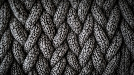 Poster - Gray Knit Textile Pattern for Background and Creative Design Projects