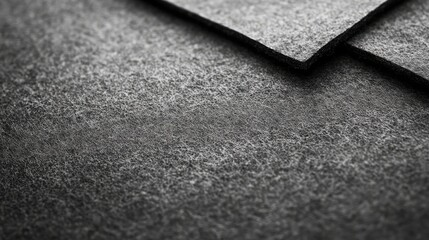 Poster - Textured Gray Monochrome Felt Surface Layer Flat Lay for Backgrounds and Design Projects