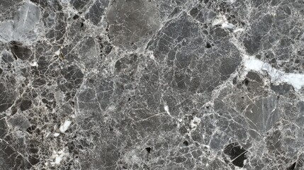 Poster - Gray Marble Surface with Intricate Veins Ideal for Backdrops and Design Elements