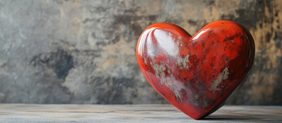 Aufkleber - Heart shaped stone representing love with a blurred backdrop ideal for romantic themes gifts and creative projects