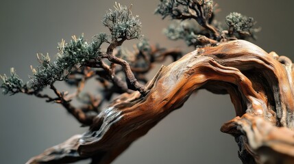 Aufkleber - Intricate close-up of an old incense cedar tree branch highlighting its textured bark and delicate foliage against a blurred background