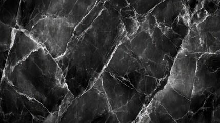 Poster - Elegant Black Marble Background Textured Natural Stone Design for Modern Interiors