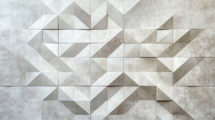 Poster - Geometric Modern Cement Tile Texture Background in Neutral Tones for Contemporary Interior Design and Architecture Layouts
