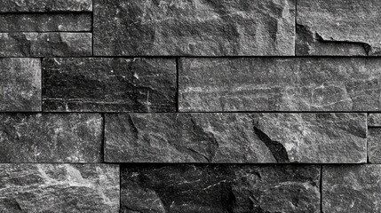Poster - Black Granite Stone Texture with Natural Gray Horizontal Gradient Perfect for Construction and Interior Design Applications