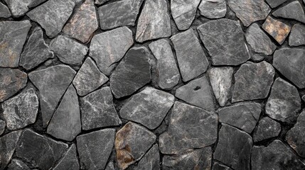 Poster - Textured Gray Slate Pebble Floor for Elegant Interior Design and Home Renovation Background