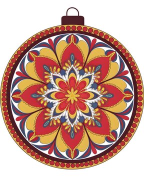 Beautiful colorful mandala art design vector isolated on white background, Simple and creative mandala design