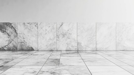 Poster - Elegant Gray Marble Floor and Wall Texture for Interior Design and Decoration Projects