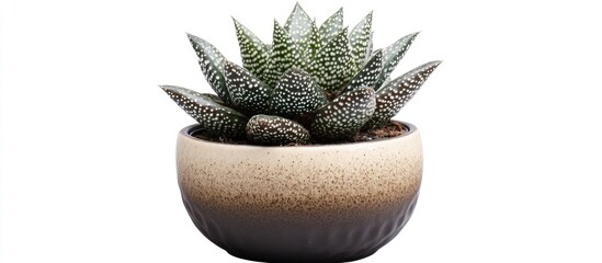 Poster - Haworthia Fasciata succulent in stylish decorative pot perfect for unique gifts and enhancing home dÃ©cor elegance
