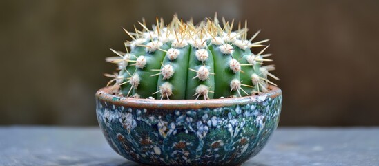 Poster - Cactus in a decorative pot enhancing indoor decor with a touch of greenery and natural elegance for modern living spaces