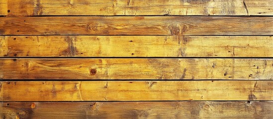 Poster - Golden yellow wooden panel background with rich texture perfect for artistic designs and creative projects.