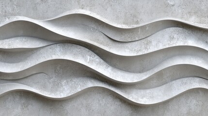 Poster - Elegant Gray Marble Texture Featuring Flowing Waves and Subtle Splashes for Modern Interior Design Backgrounds